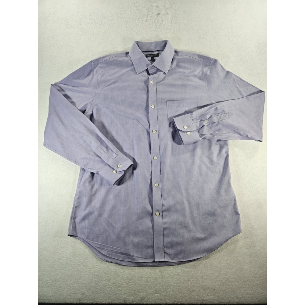 Banana Republic Men's Large Cotton Button Up Shirt Purple Lavender Regular Fit